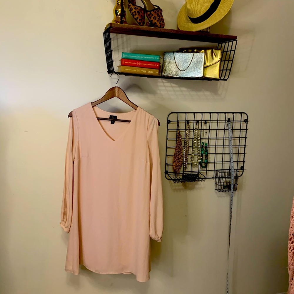 Pink Shift Dress with cut out sleeves (PS)
